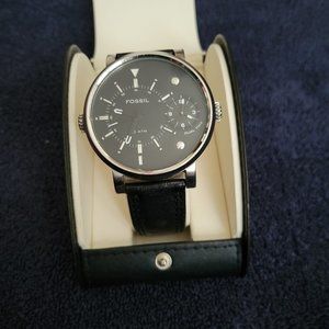 Black and Silver tone Oversized Fossil Watch Arkitekt Collection